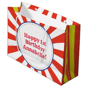 Circus Kids Birthday Party Theme Large Gift Bag