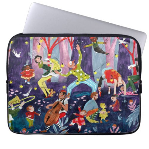 Circus kids  performing artist in the forest laptop sleeve