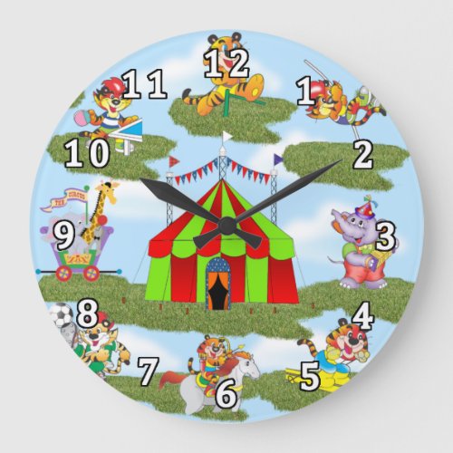 Circus Large Clock