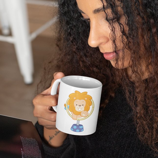 Circus Lion Jumping Through A Hoop Coffee Mug (Creator Uploaded)