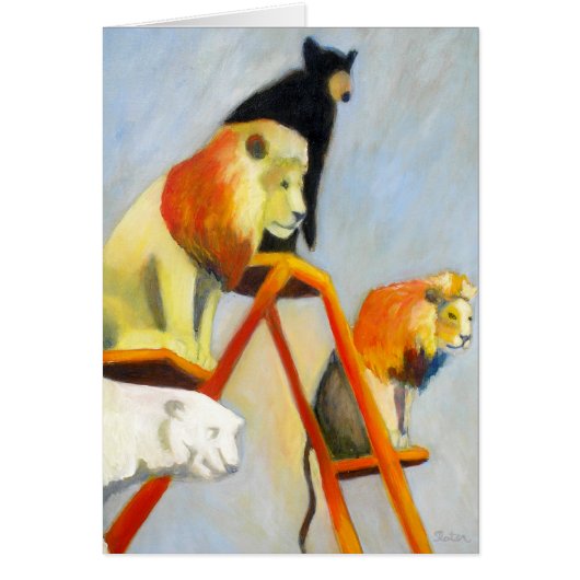 Circus Lions n Bears Card (Front)