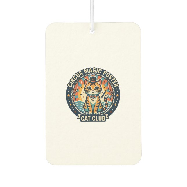 Circus Magic Poster Cat Cute Kitty Design - Circus Air Freshener (Front)