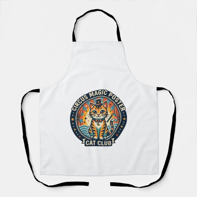 Circus Magic Poster Cat Cute Kitty Design - Circus Apron (Front)