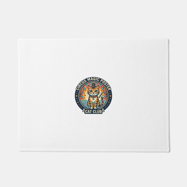 Circus Magic Poster Cat Cute Kitty Design - Circus Doormat (Front)