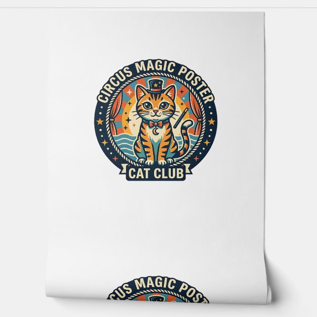 Circus Magic Poster Cat Cute Kitty Design - Circus Wallpaper (Unrolling)