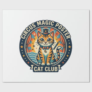 Circus Magic Poster Cat Cute Kitty Design - Circus Wrapping Paper