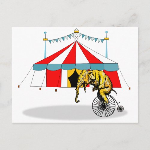 Circus Memorabilia In Memory of Circus Elephants Postcard