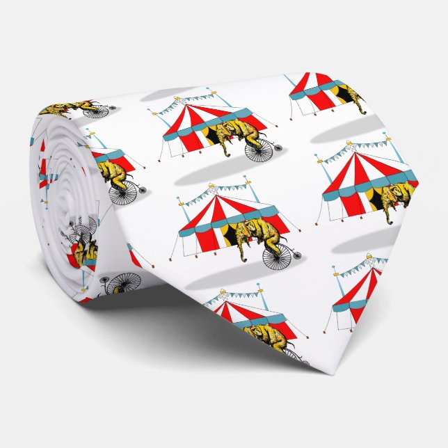 Circus Memorabilia In Memory of Circus Elephants Tie (Rolled)