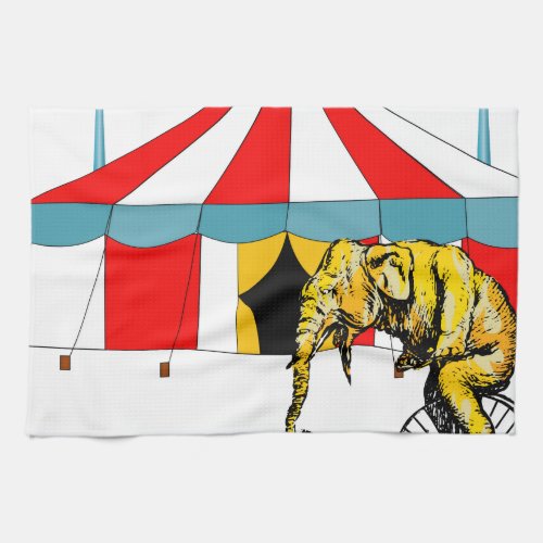 Circus Memorabilia In Memory of Circus Elephants Towel