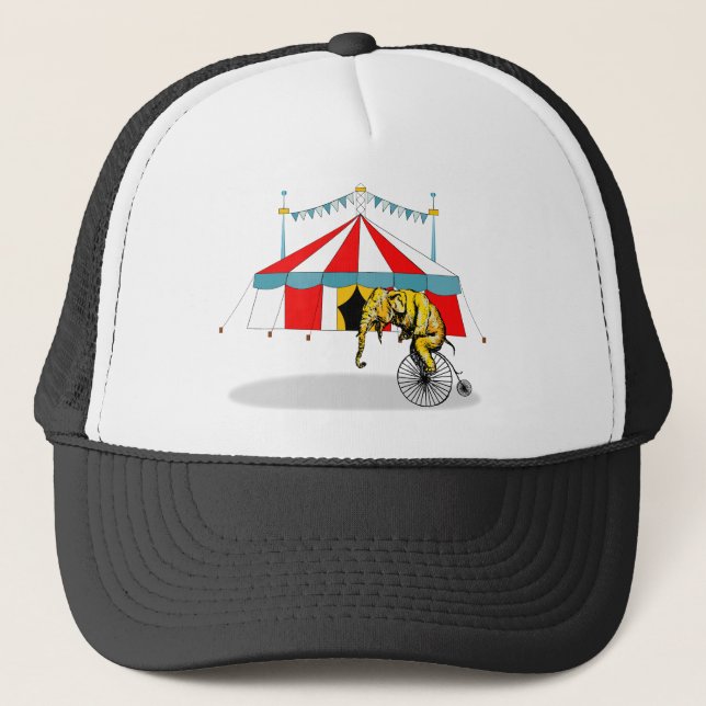 Circus Memorabilia In Memory of Circus Elephants Trucker Hat (Front)