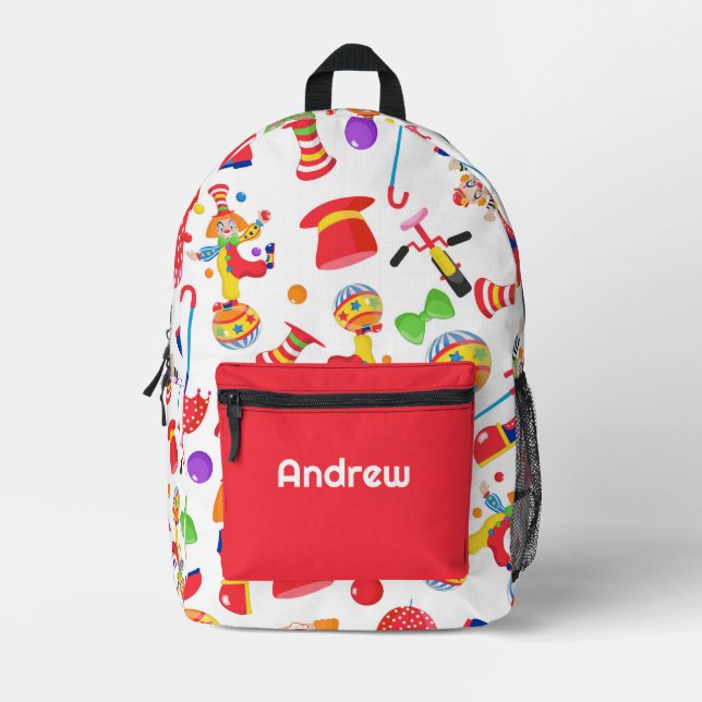 Circus Monogrammed Backpack (Front)
