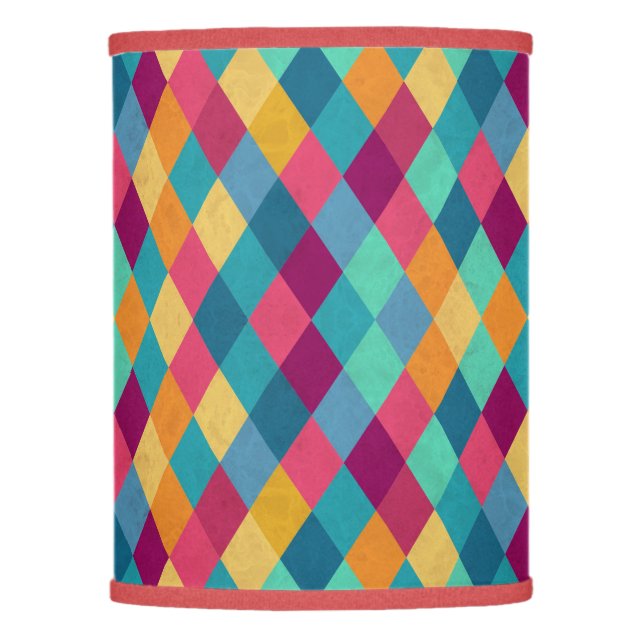 Circus Multicolor Rhombuses Lamp Shade (Front)