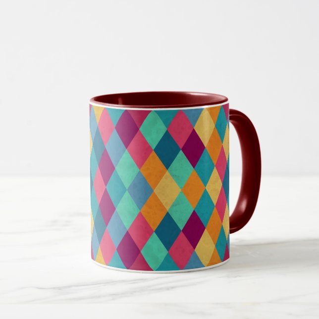 Circus Multicolor Rhombuses Mug (Front Right)