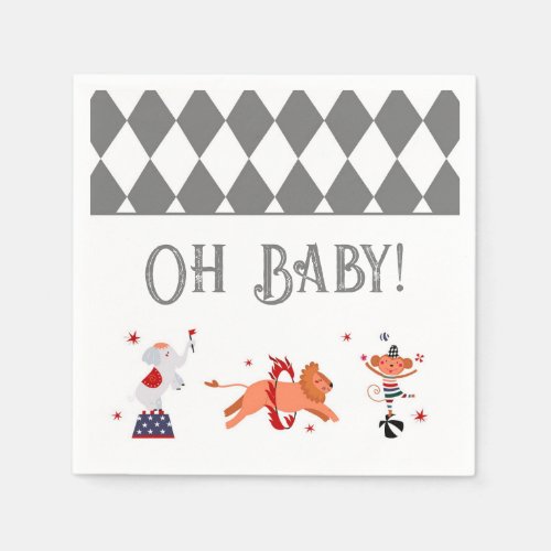 Circus or Carnival Baby Shower Napkins