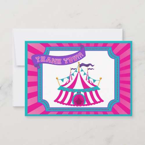 Circus or Carnival Party _ Thank You Cards