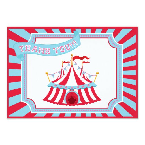 Circus or Carnival Tent - Thank You Cards | Zazzle