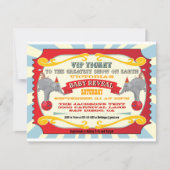 Circus or Carnival Ticket Baby Reveal Shower Invitation (Front)