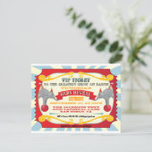 Circus or Carnival Ticket Baby Reveal Shower Invitation (Standing Front)