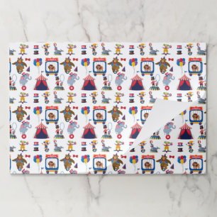 Circus Paper Placemats, Carnival Party Table Mats