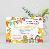 Circus Party Custom Birthday Invitation (Standing Front)