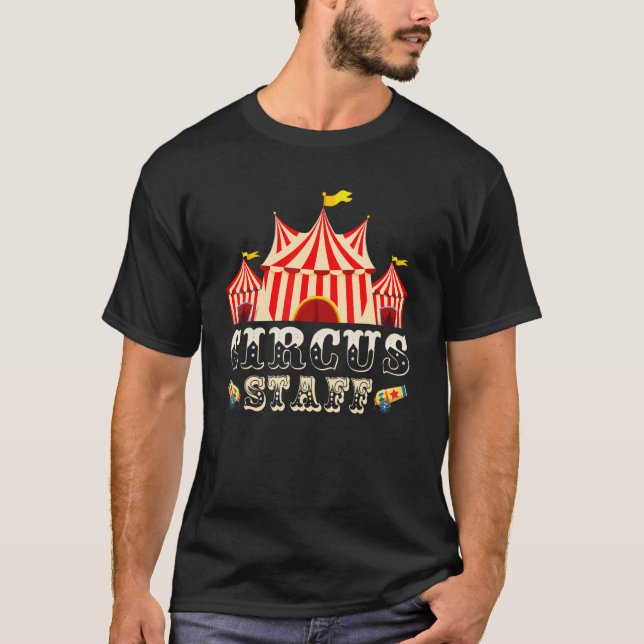 Circus Party Favors Ringmaster Costume Circus Staf T-Shirt (Front)