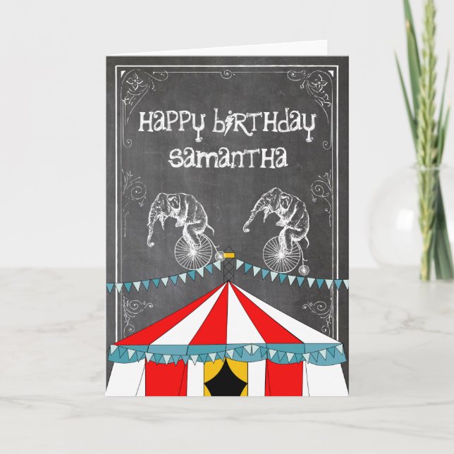 Circus Party Gifts Card (Front)