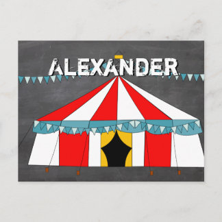 Circus Party Gifts Invitation Postcard