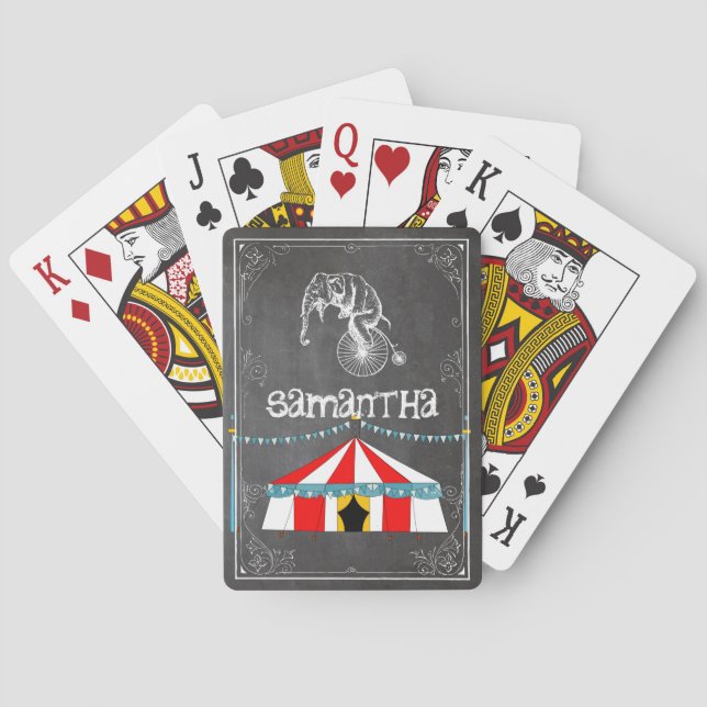 Circus Party Gifts Poker Cards (Back)