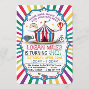 CIRCUS PARTY INVITATION FOR BOYS