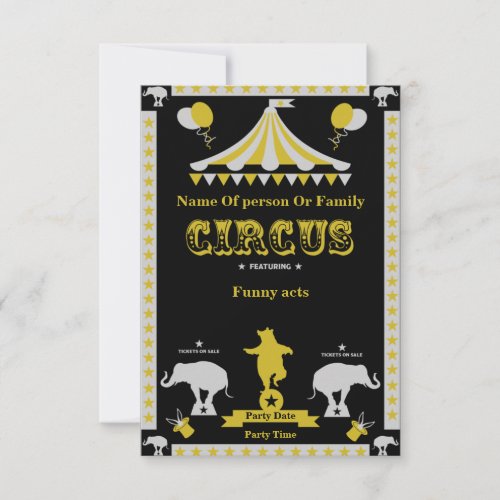 Circus Party Posters And Cards
