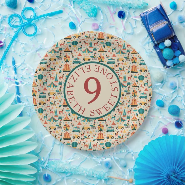 Circus Pattern Paper Plates (Party)
