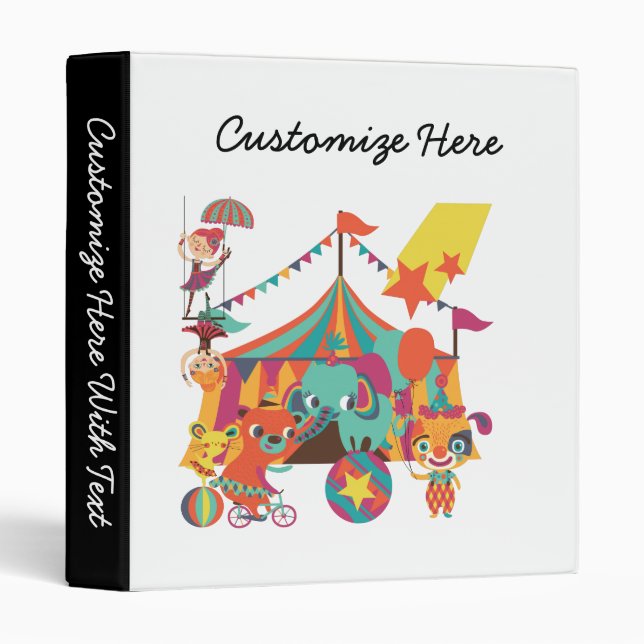 Circus Performers 3 Ring Binder (Front/Spine)
