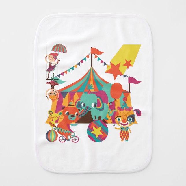 Circus Performers Burp Cloth (Front)