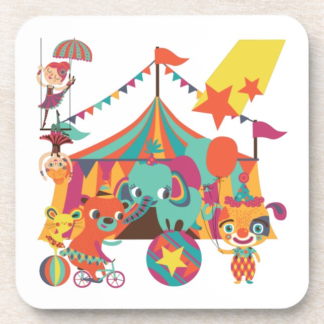Circus Performers Drink Coaster (Front)