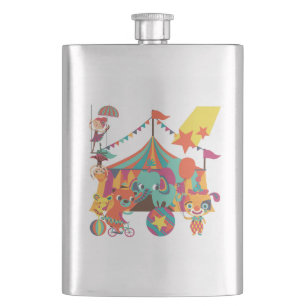 Circus Performers Hip Flask