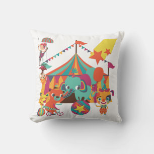 Circus Performers Throw Pillow
