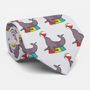 Circus Performing Seal Neck Tie
