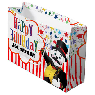 Circus Polar Bear Birthday Large Gift Bag
