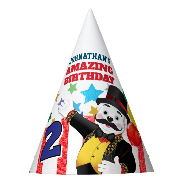 Circus Polar Bear Party Hat (Front)