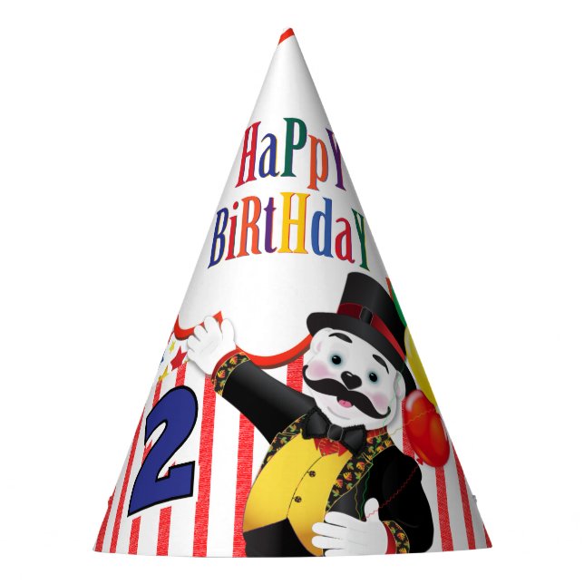 Circus Polar Bear Party Hat (Front)