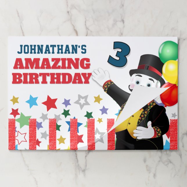 Circus Polar Bear Ringmaster Birthday  Paper Pad (Folded)