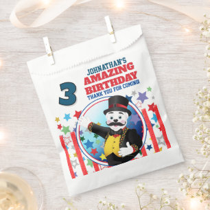 Circus Polar Bear Ringmaster  Favor Bag