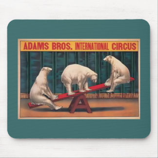 Circus polar Bears Mouse Pad