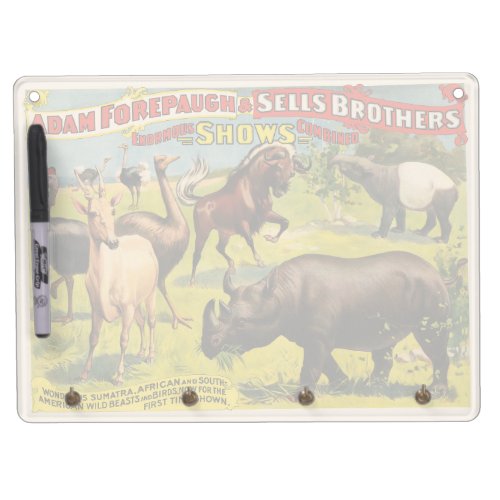 Circus Poster For Adam Forepaugh  Sells Brothers Dry Erase Board With Keychain Holder