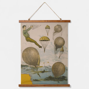 Circus Poster Of An Aerial Balloon Performance Hanging Tapestry