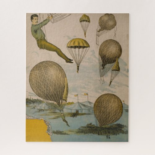 Circus Poster Of An Aerial Balloon Performance Jigsaw Puzzle