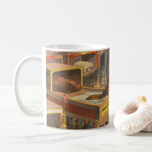 Circus Poster Of Animals On Exhibit In A Tent Coffee Mug