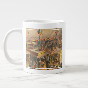 Circus Poster Of Animals On Exhibit In A Tent Giant Coffee Mug