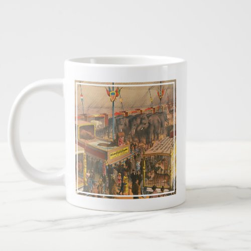 Circus Poster Of Animals On Exhibit In A Tent Giant Coffee Mug