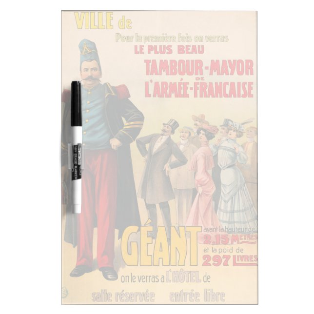 Circus Poster Of Crowd Admiring A French Soldier Dry Erase Board (Front)